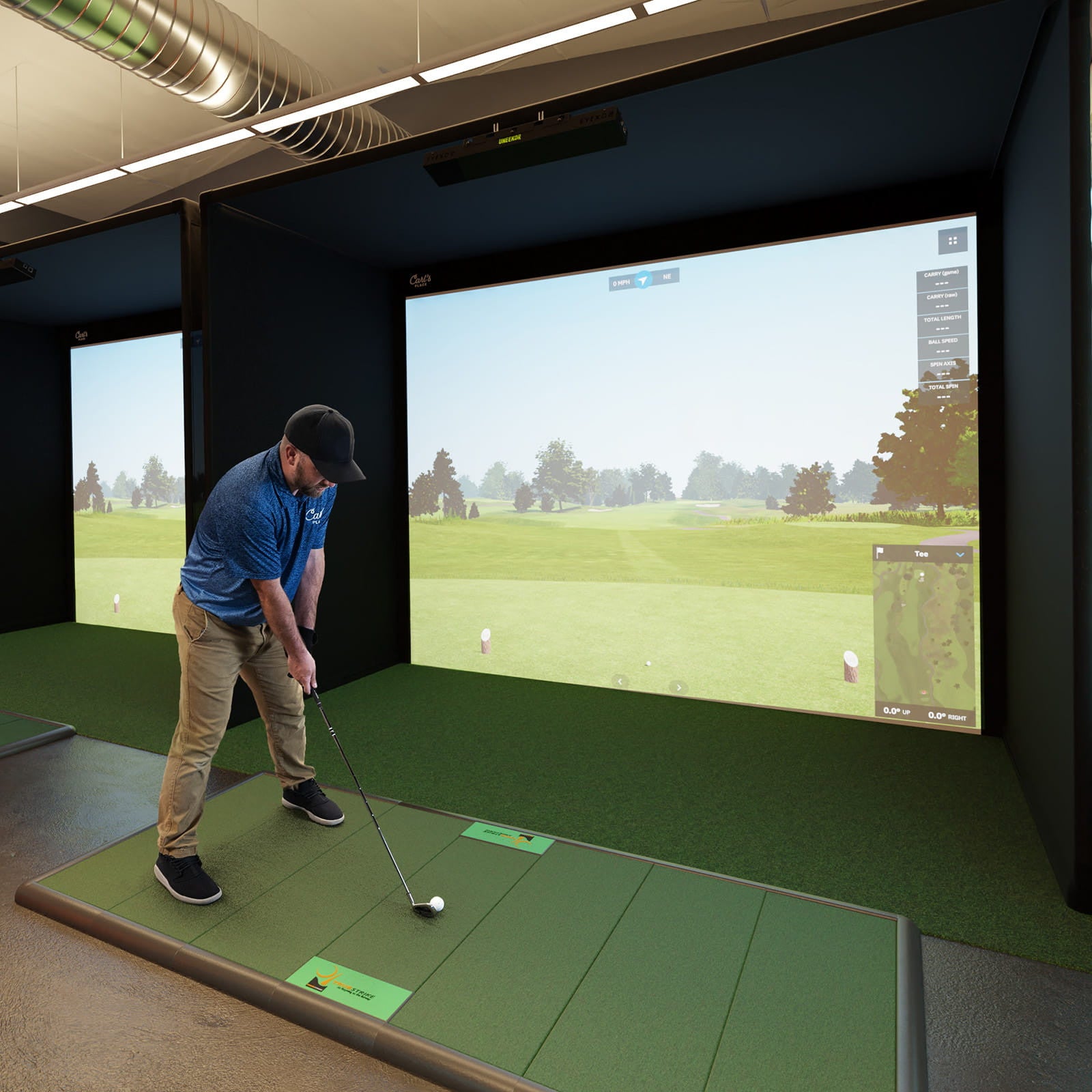 Carl's Place Pro Golf Enclosure with Impact Screen